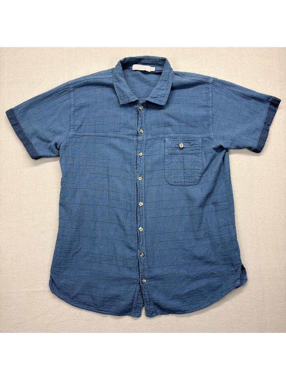 Tilley Endurables Blue Short Sleeve Button-Up Shirt Size Large